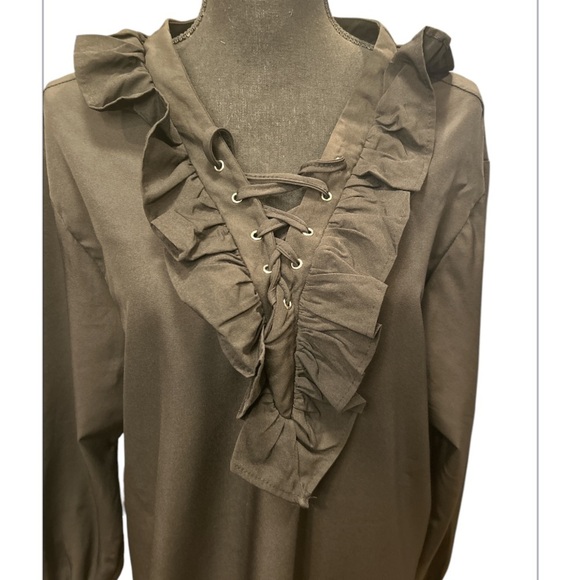 Unbranded NWOT black‎ blouse, size M (fits like a large). - Picture 2 of 9